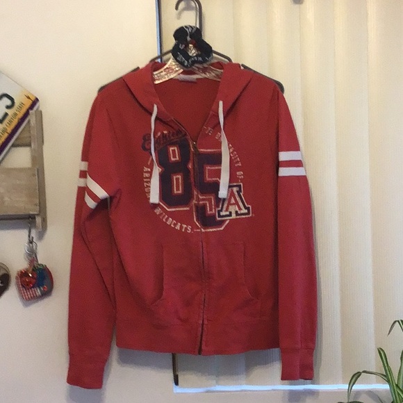 ‘UofA’ Zip-Up Hoodie w/Scrunchie - Picture 1 of 7